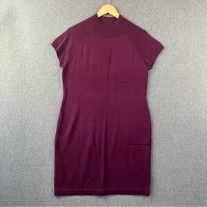 APT.9 Burgundy Sleeveless Mock Neck Sweater Dress | NWOT | L